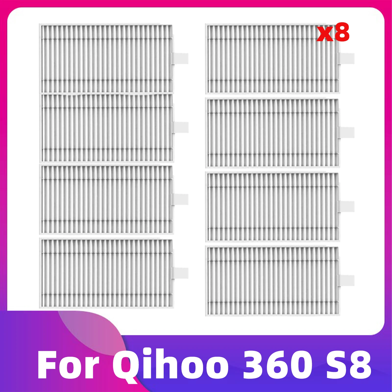 

Подходит для 360 S8 / S8 Plus / Honor Choice R2 / R2 Plus / Polaris PVCRDC 6002 Основная роликовая боковая щетка Hepa-фильтр Детали ткани для швабры