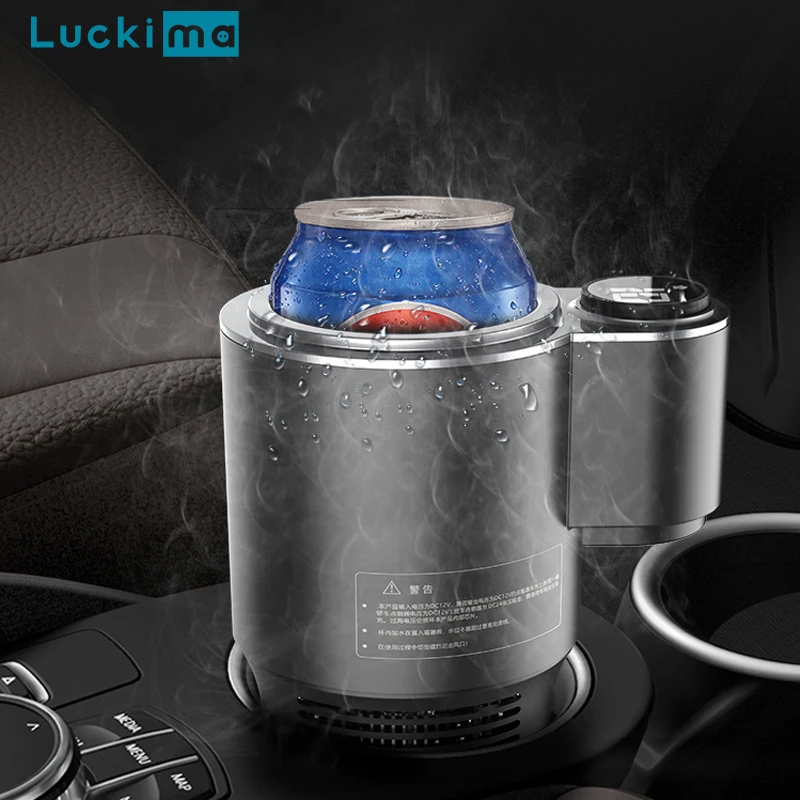 Smart 2 In 1 tazza di raffreddamento per riscaldamento auto per caffè Miik bevande scaldavivande elettrico supporto di raffreddamento da viaggio Mini frigorifero per auto