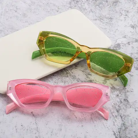 Солнечные очки RBRARE кошачий глаз для женщин, новинка 2022, мужские солнцезащитные очки в стиле хип-хоп со вспышкой, солнцезащитные очки для жен...