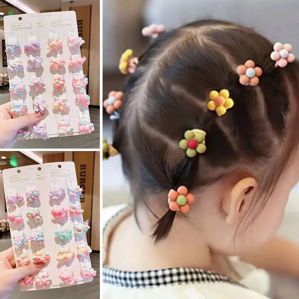 

40Pcs/Set Animal Sweet Fruit Colorful pinkycolor Girls Hairbands Hair Ties Cute Scrunchies Elastic Hair Ropes