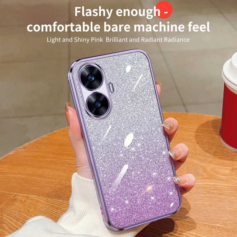 Роскошный прозрачный чехол для телефона из ТПУ Realme Narzo N55