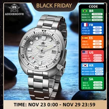 ADDIESDIVE Automatic Mechanical Watch Man Silver Premium Business Casual Waterproof Watch NH35A 316L Stainless Steel Men's Watch