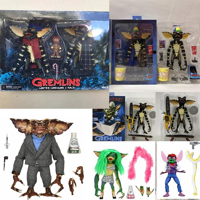 Original NECA Elf Gremlins Figure Little Monsters Ultimate Spend a Merry Christmas With Gremlins Action Figure Movable Joint Toy