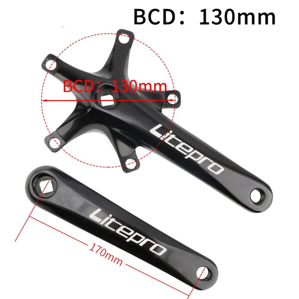 Litepro складной велосипедный шатун 130BCD встроенный со звездочкой одинарный для