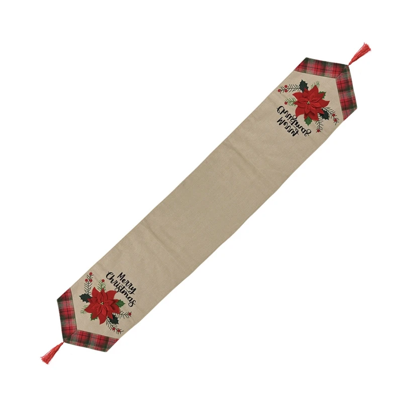 

Christmas Table Runner Line Cloth Flower Table Cloth Decorative Tablecloth