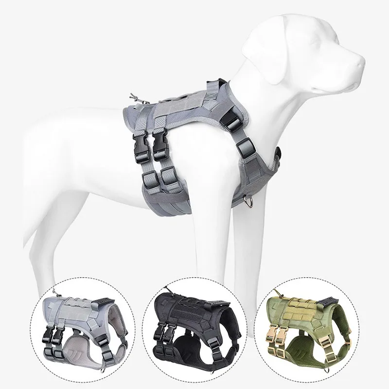 

Big Dog Harnesses for Large Dogs Pet Tactical Chest Strap Harness French Bulldog Pitbull Pets Products for Dog Training Harness