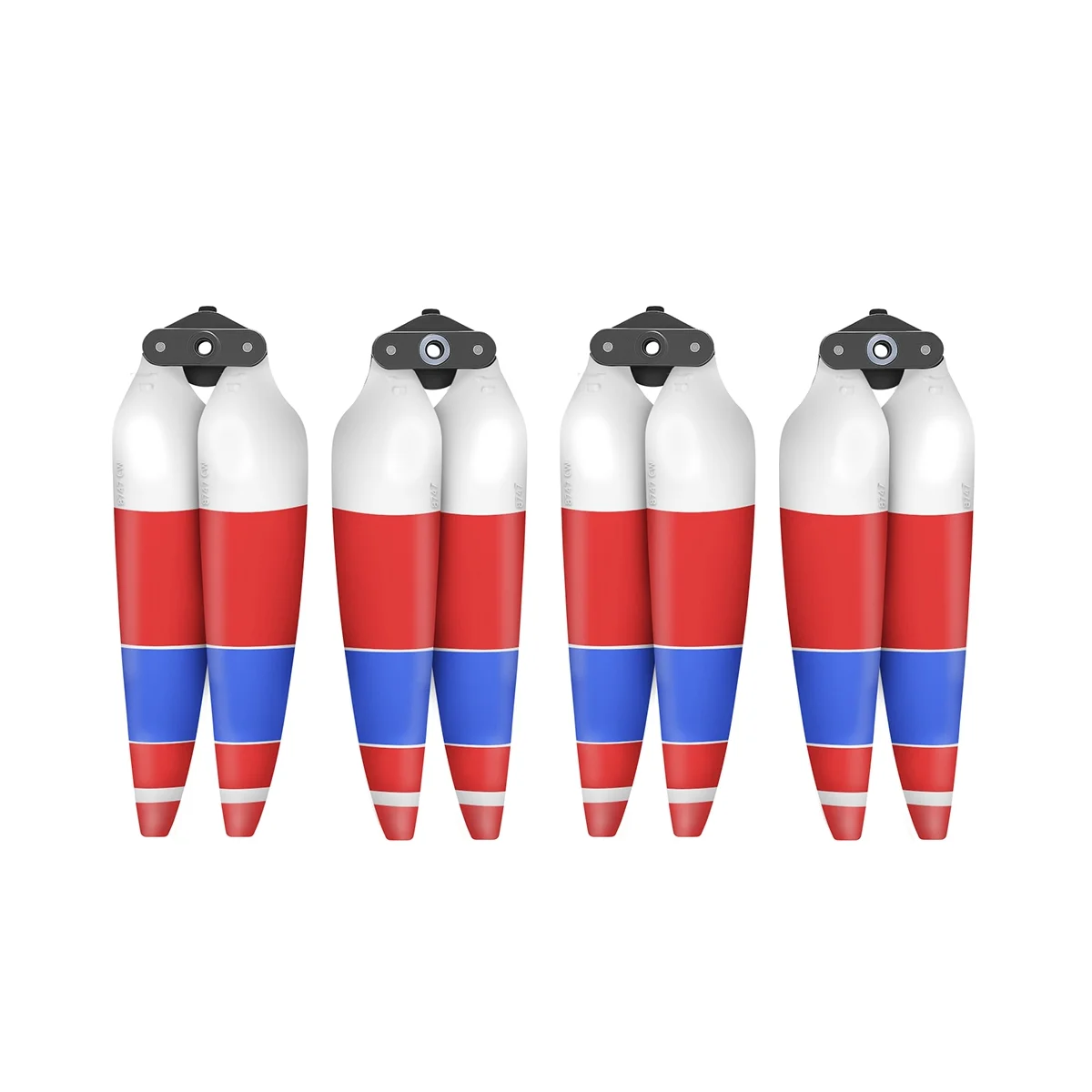 

4PCS for Air 3 Propeller 8747F Silent Noise Reduction Multifunctional Portable Quick Release Paddles,Red+Blue+White