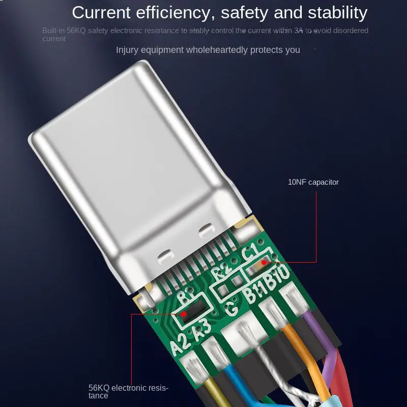 Фото USB3.1/3.0 PD60W USB-A To Type C Кабель для быстрой зарядки данных 10 Гбит/с Шнур мобильного телефона для Samsung Huawei Xiaomi 3A USB-C Провод 3m5m №5
