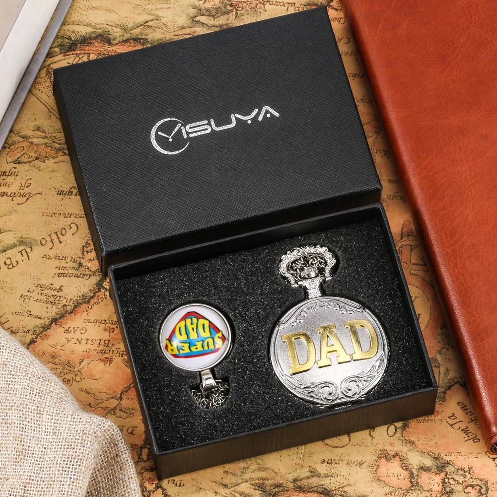 Silver Pocket Watch Retro DAD Engraving Quartz Pocket Watch with Chain Pendant Necklace Father's Day Gift Reloj De Bolsillo silver pocket watch retro dad engraving quartz pocket watch with chain pendant necklace father s day gift reloj de bolsillo