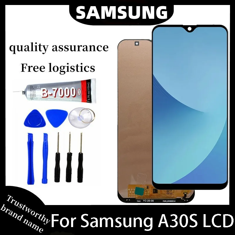 

100% протестированный ЖК-дисплей Samsung Galaxy A30s, сенсорный экран, дигитайзер в сборе, Samsung Galaxy A30s A307 A307F A307G A307YN, ЖК-экран