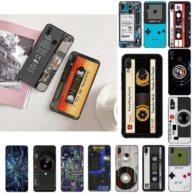 

Camera Cassette Game Battery Circuit Phone Case For Xiaomi Redmi Note 11 10 Pro Note 8 Pro 9Pro Note9 9S 10S 9T Redmi 10 9C 9A