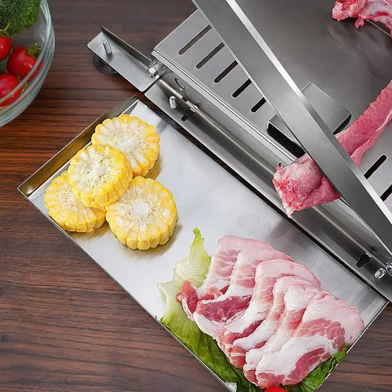 Фото Мясорезка из нержавеющей стали для нарезки мяса и костей, машина для измельчения костей ягненка, курицы, утки, рыбы, ребер №1