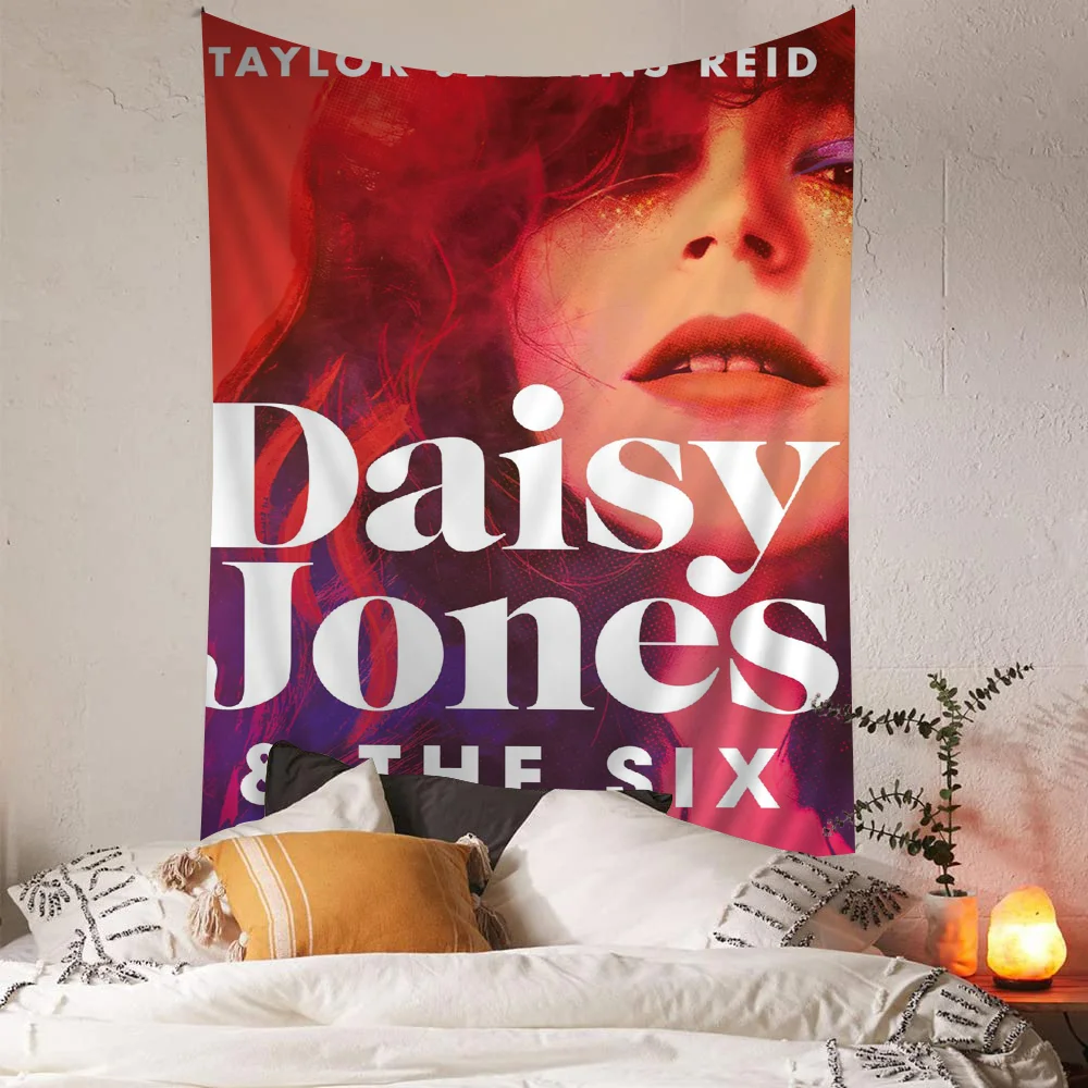 Music Daisy Jones & The Six Cartoon Tapestry Art Science Fiction Room Home Decor Wall Hanging Sheets