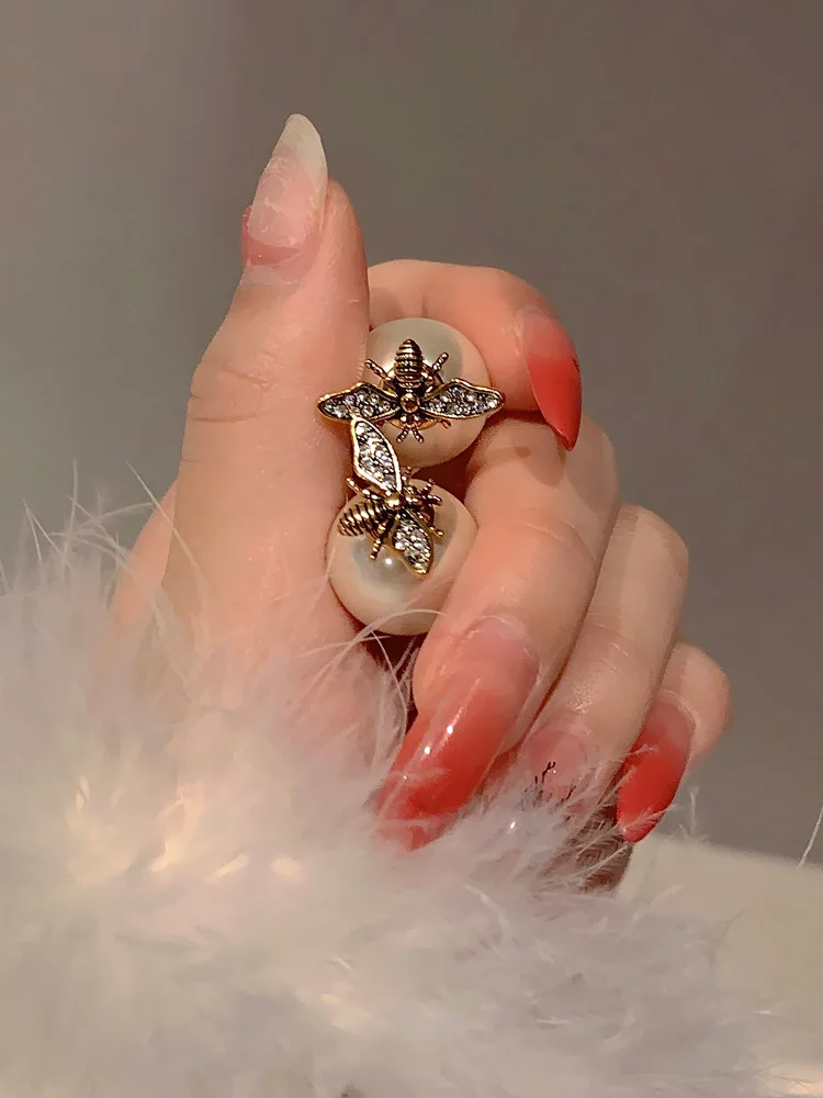 Винтажные серьги с пчелиным жемчугом, модные новые серьги с кристаллами, оптовая продажа ювелирных изделий для женщин (art.: 3920c49a67e7e) - 3920c49a67e7e