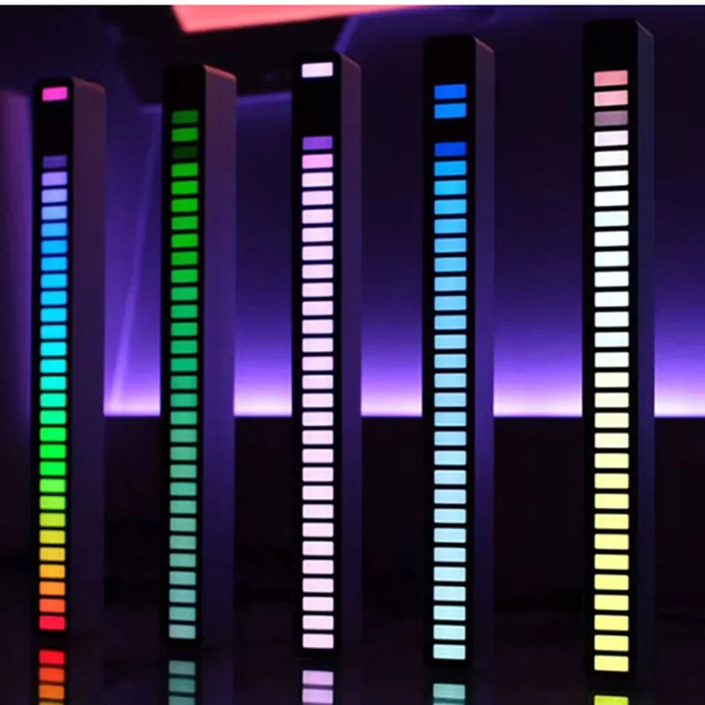 

New RGB Sound-activated Rhythm Ambient Atmosphere Lamp APP Control Colorful LED Music Rhythm Night Light For Bar Car Home Decor