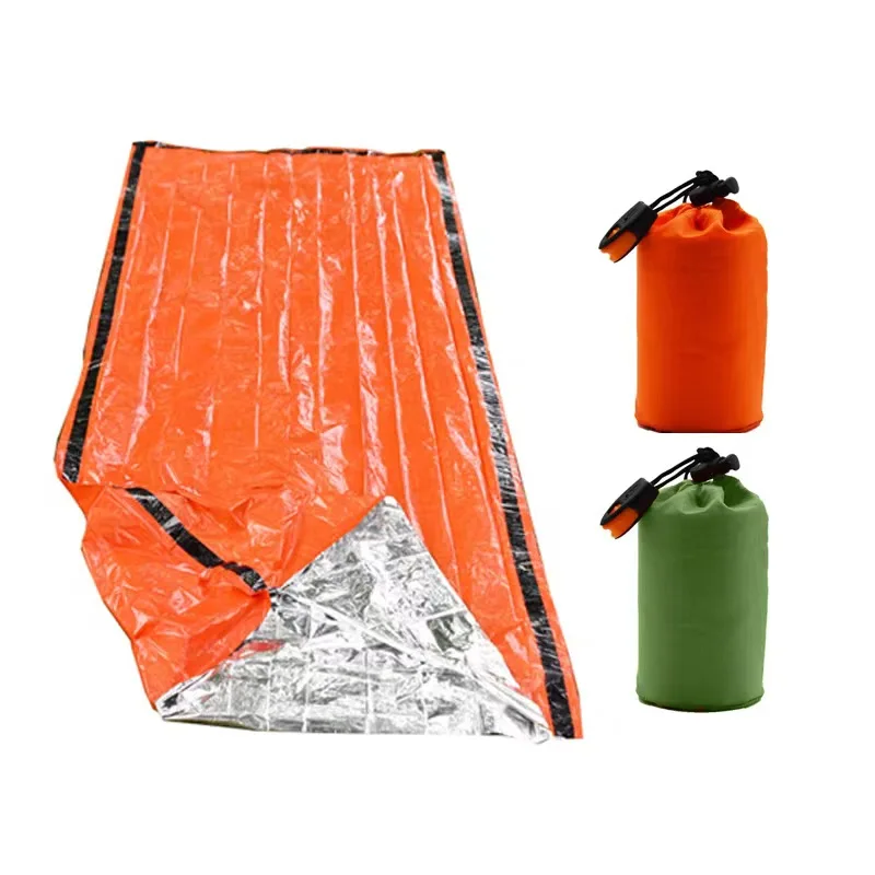 

Outdoor Life Bivy Emergency Sleeping Bag Thermal Keep Warm Waterproof Mylar First Aid Emergency Blanke Camping Survival Gear