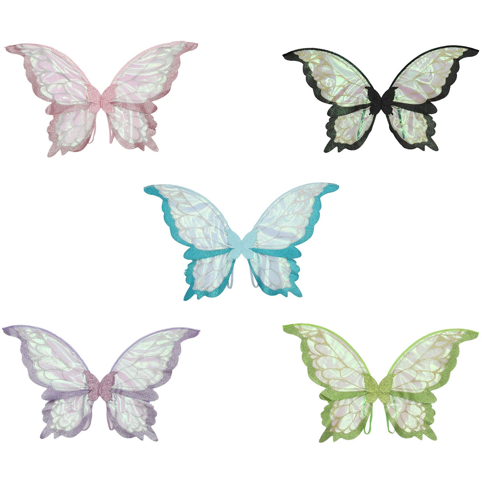 Градиентные крылья феи аксессуар прозрачное блестящее крыло ангела вечерние