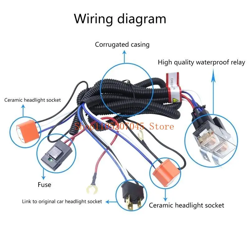 Фото 37cd 12V/24V H4 Автомобильный светодиодный контроллер жгута проводов ксенона для модернизации фар автомобиля №2