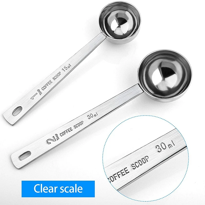 4 упаковки кофейных ложек 2 столовых ложки и 1 столовая ложка из нержавеющей стали