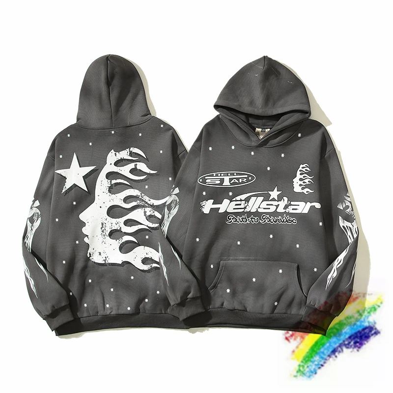 

Толстовка с капюшоном Hellstar VICTORY для мужчин и женщин, худи с рисунком звезд, Hellstar, уличная толстовка, свитшоты, пуловеры