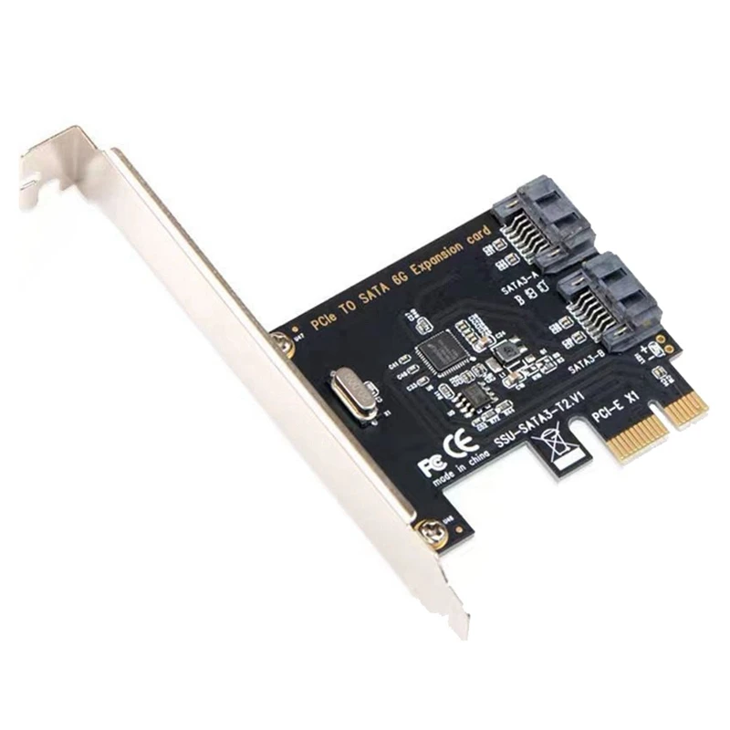 

PCIE-SATA карта PCI-E адаптер преобразователь PCI Express на SATA3.0 преобразователь с 2 портами SATA III 6G плата расширения контроллера адаптер