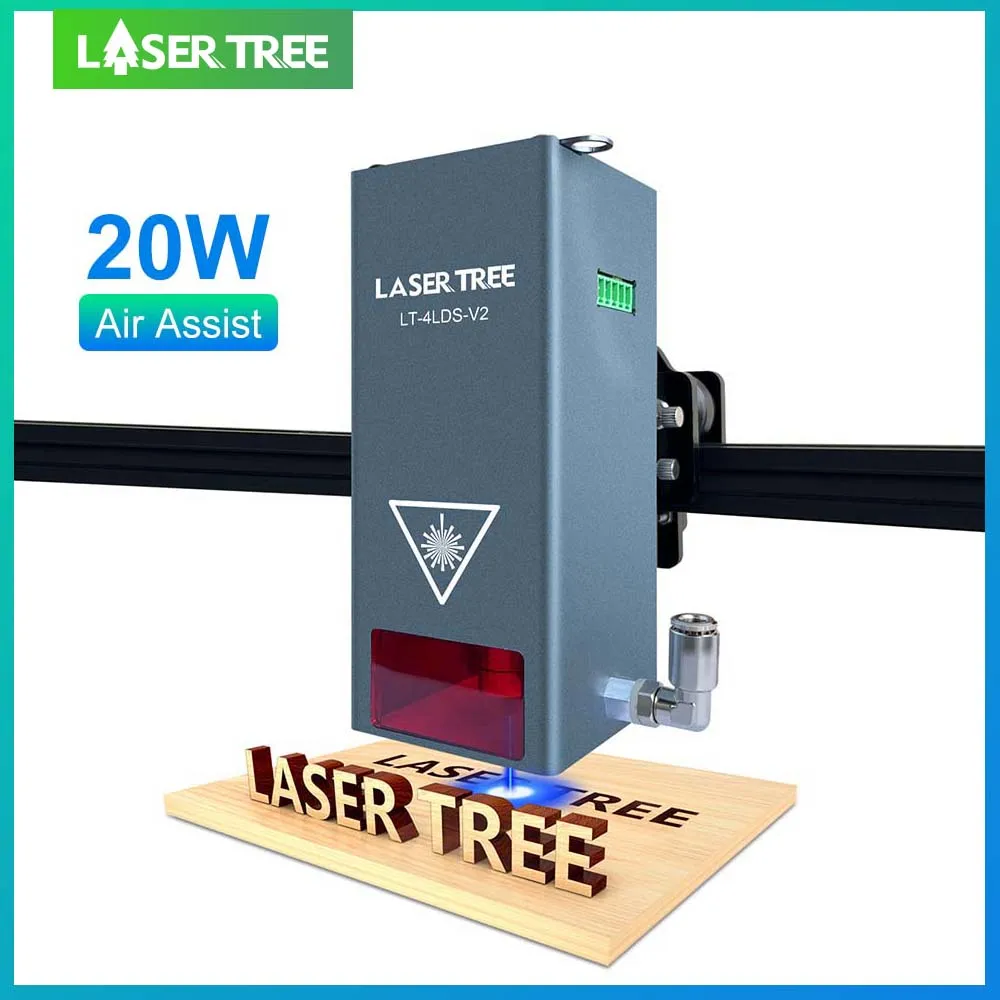 LASER TREE 20W 30W Optical Output Laser Module Air Assist Laser Kit for Laser CNC Cutting Engraving Machine DIY Wood Tools