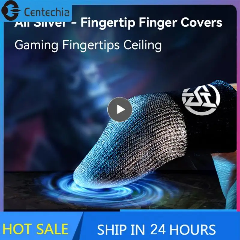 

Sweatproof Finger Cover 2 Pair Game Finger Cots Durable Thumb Fingertip Sleeves High Quality For Mobile Games Convenient