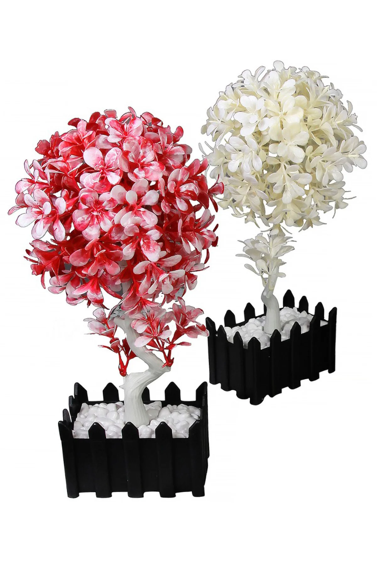 

2'li Fence Plug Decorative Artificial White and Red Bonsai Tree 30 cmAnime, Genshin Effect, Stickers, A Piece of Home Decor