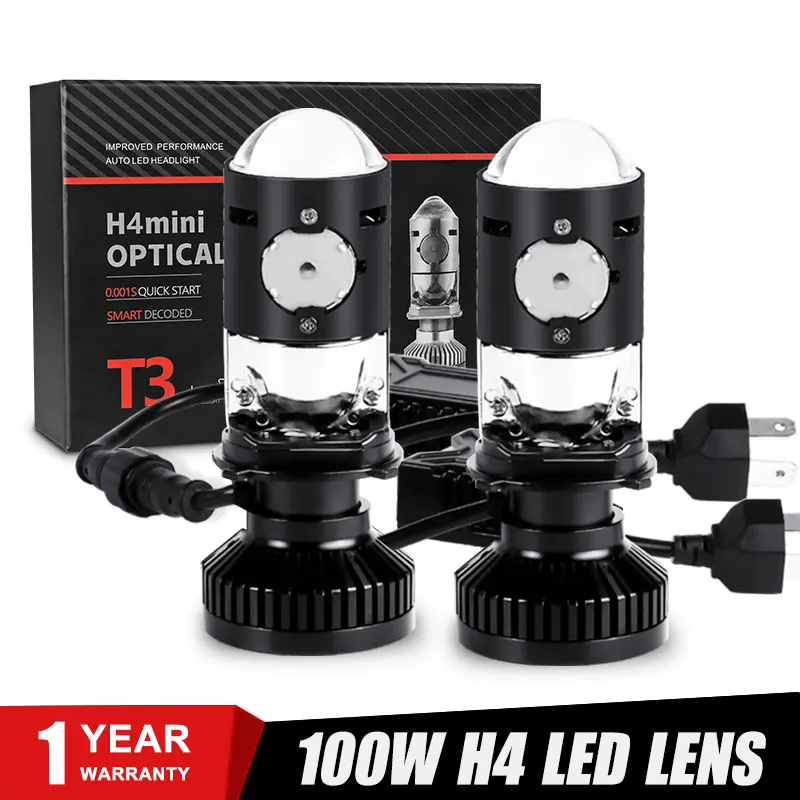 

H4 T4 BI-LED Mini Projector Lens Headlight Automobles Bulb 24000LM Conversion Kit Hi/Lo Beam 9003 HB2 headlamp Auto light bulb