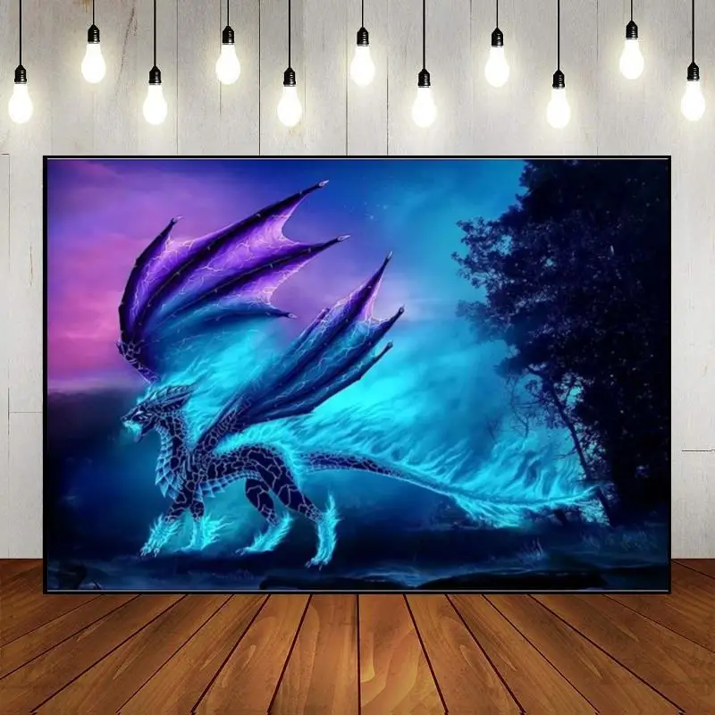 Фон для фотосъемки с изображением дракона