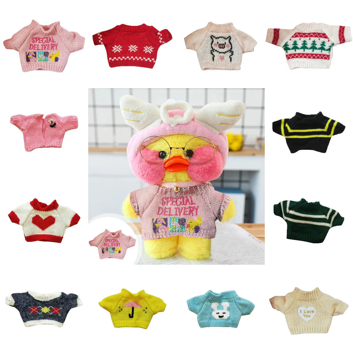 Для 30 см Утки Собака плюшевые куклы одежда костюм Высококачественная хлопковая