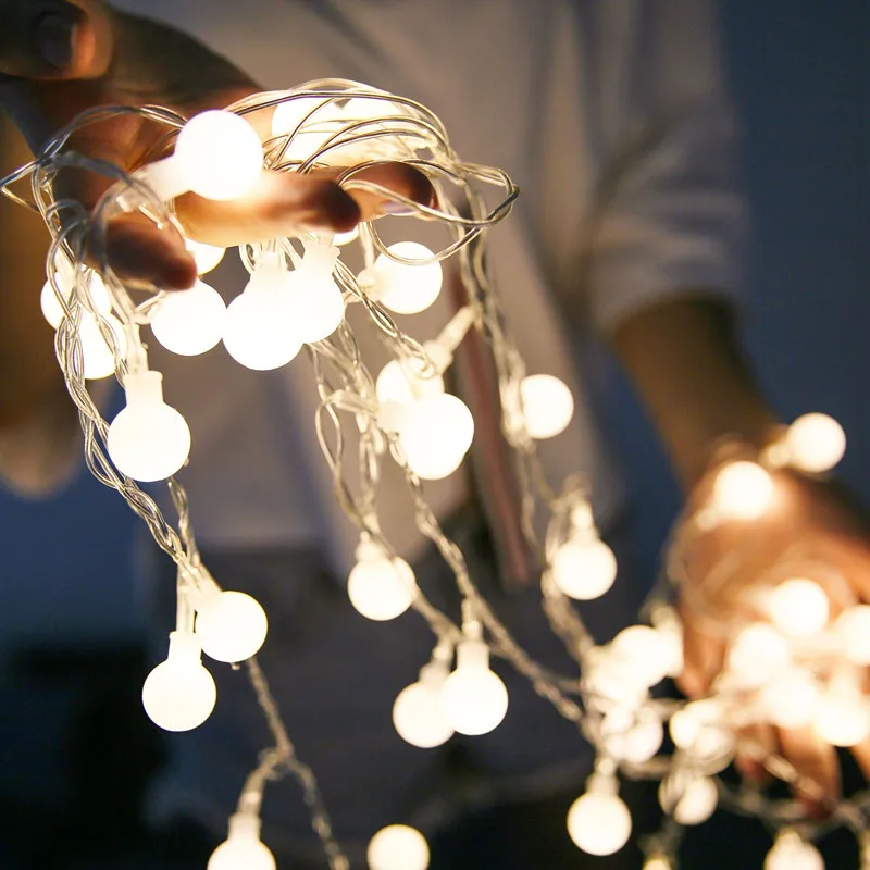 

10M 80 Ball Multicolor Christmas LED String Lights USB/Battery Power Outdoor Wedding Party Holiday Decoration Lights Luces