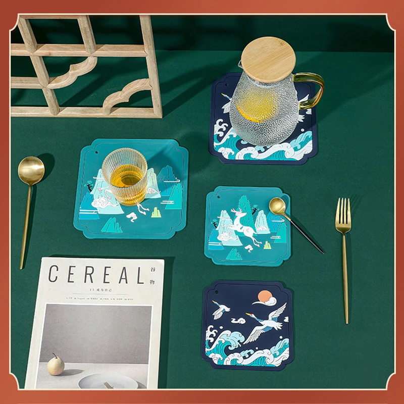 

Placemats Bowl Mat Heat Insulation Placemat Non-Slip Multipurpose Mats For Home Kitchen TH