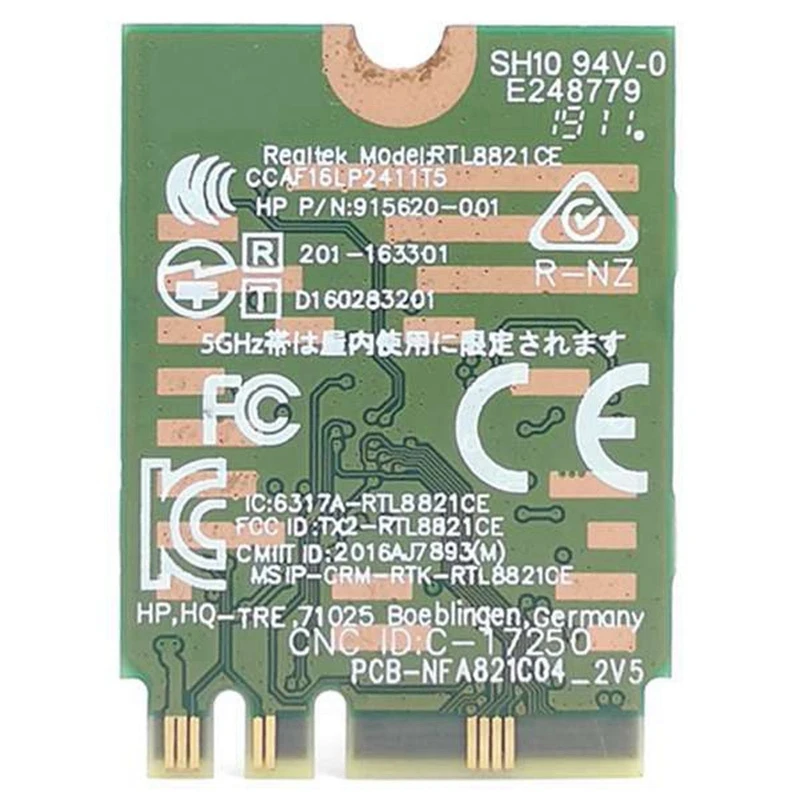 Фото 6 шт. X(RTL8821CE 802.11AC Wi-Fi+BT 4.2 Комбинированная адаптерная карта беспроводной сети для серии ProBook 450 G5 №5