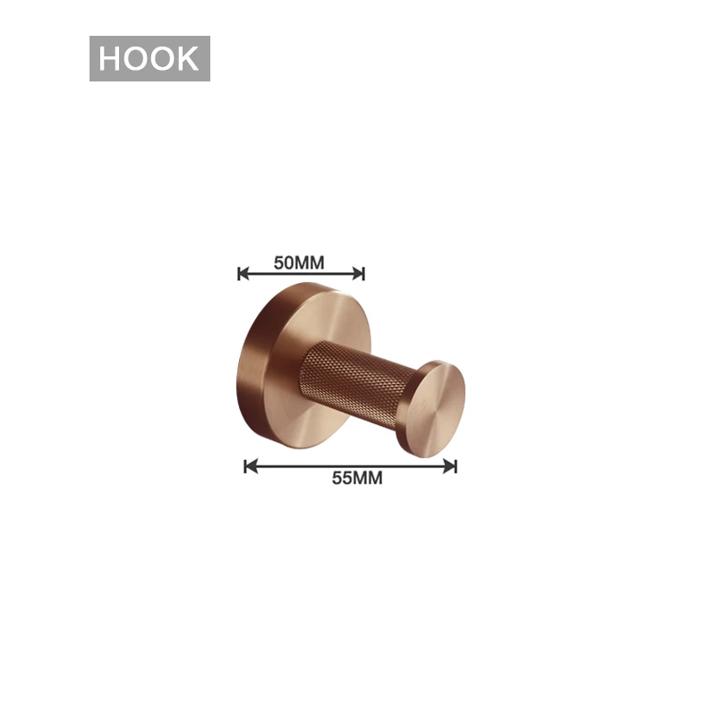

Набор аксессуаров для ванной из латуни и нержавеющей стали Brushed Rose Gold
