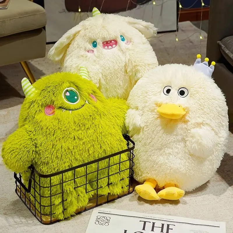 

Kawaii Cartoon Little Monster Doll Cute Green Fur Monster Plush Toy Soft Home Decoration Gift Birthday Girl Children