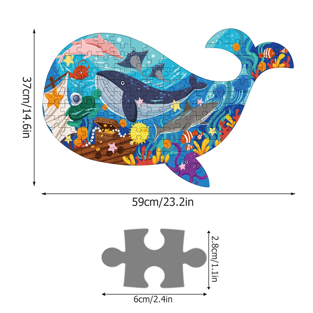 Детская головоломка с животными игрушки Кит океан динозавр пазл уникальные