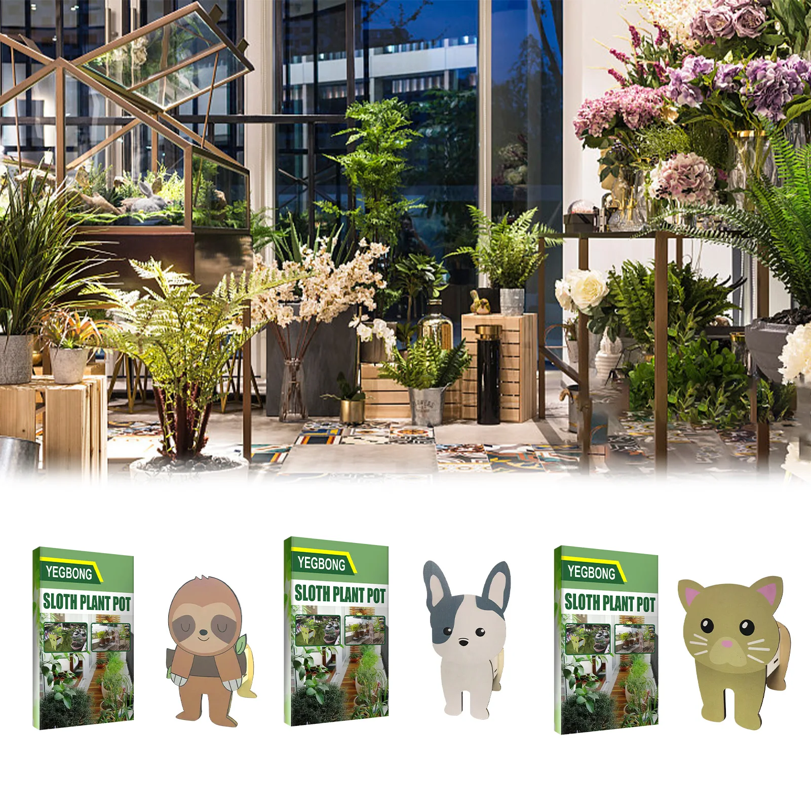 

Animal Plant Pot Succulent Planters Flower Plant Pot For Garden Decoration Cat Dog Sloth Shape Plant Container Holder For