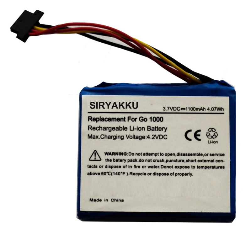 Запасная литий-ионная аккумуляторная батарея AHL03711018 3 7 в 1100 мАч для TomTom Go 1000 1005 Φ