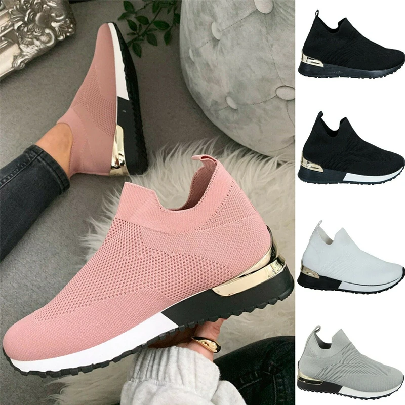 

Sneakers Women Vulcanized Shoes Ladies Solid Color Slip-On Sneakers for Female Casual Sport Shoes 2022 Fashion Mujer Shoes
