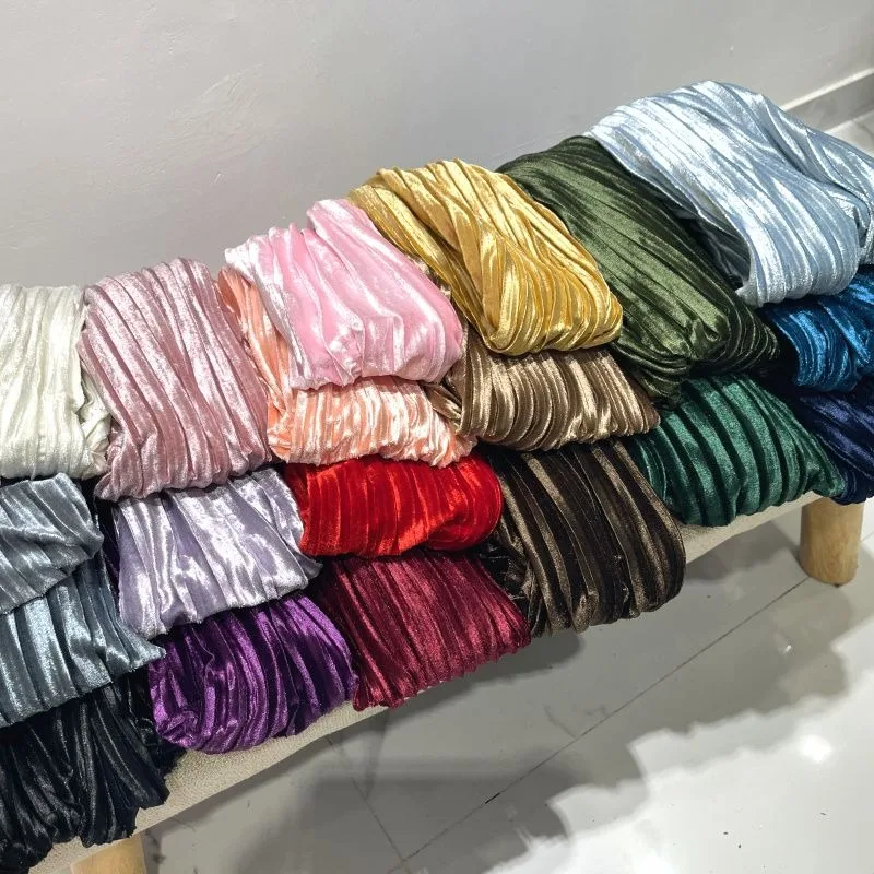 Блестящая черная стая бархатная ткань на метр для наволочек одежды платьев шитья