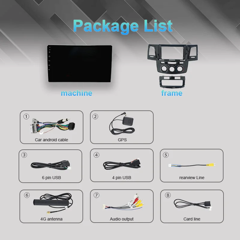 Автомагнитола MAMSM Android13 для Toyota Fortuner HILUX Revo Vigo 2007-2015 г. мультимедийный видеоплеер
