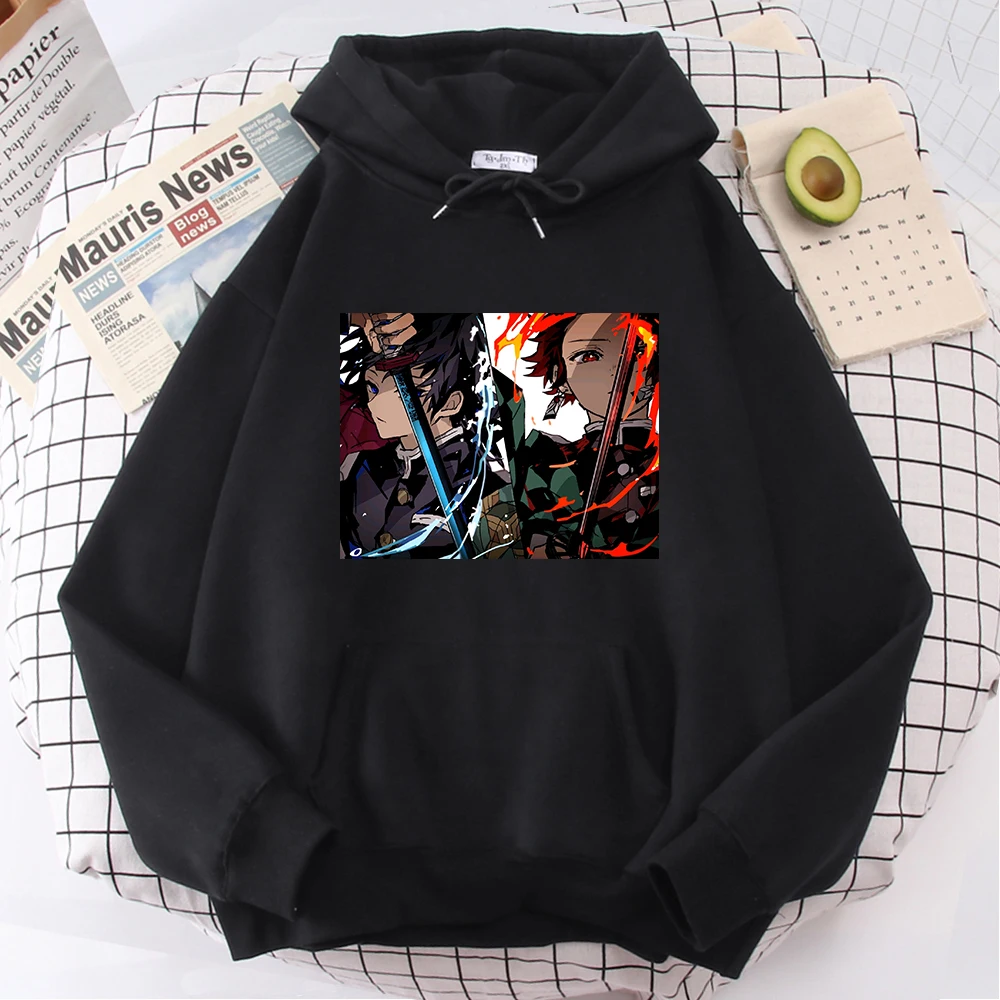 

Hoodie Demon Slayer Cool Anime Men'S Clothes Loose Casual Harajuku Male Punk Sweatshirts Korean Street Warm Pullover For Man