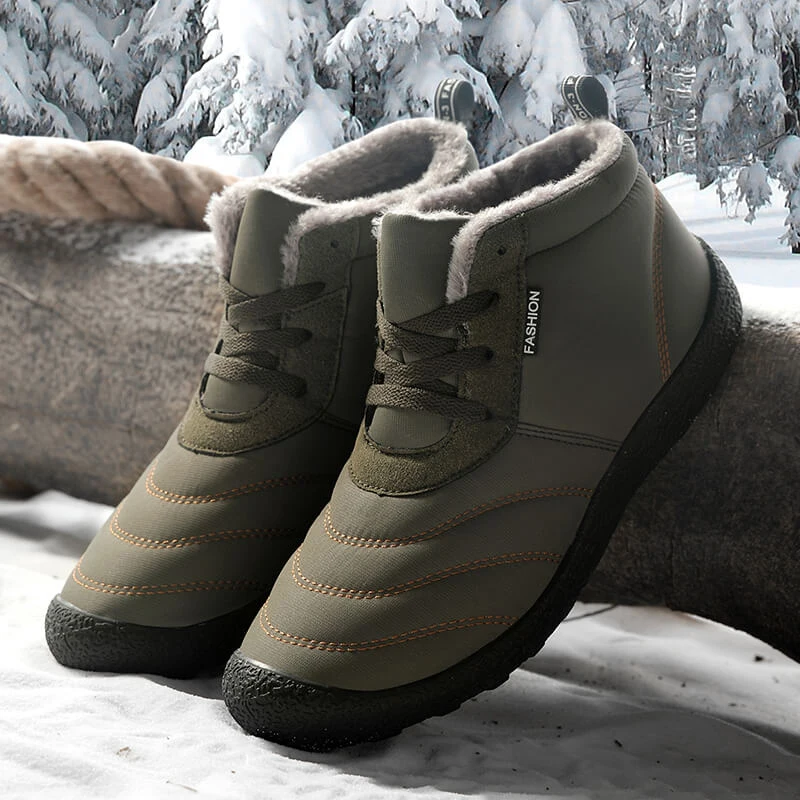 Outdoor Warm Hiking Boot Man Waterproof Snow Boots Casual Shoes Lace Up Winter Boots Sneakers For Men 2023 New Boots Work Shoes