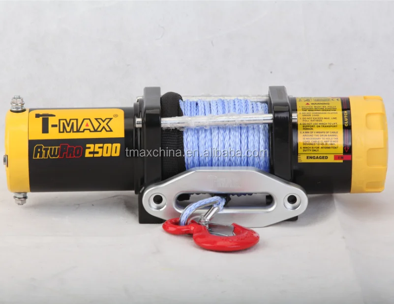 

T-max off-road 12V ATW 2500LBS winch with Synthetic Rope
