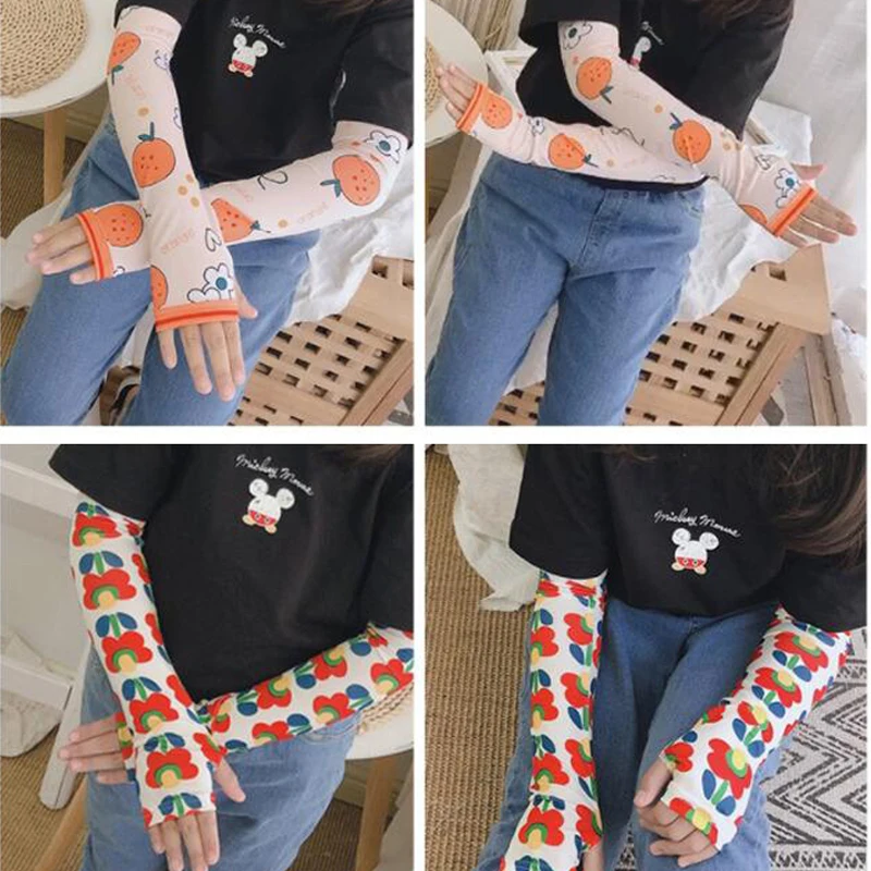 

New Summer Kid Ice Sleeve UV Protection Arm Protector Baby Sunscreen Breathable Ice Silk Sleeve Kids Accessories