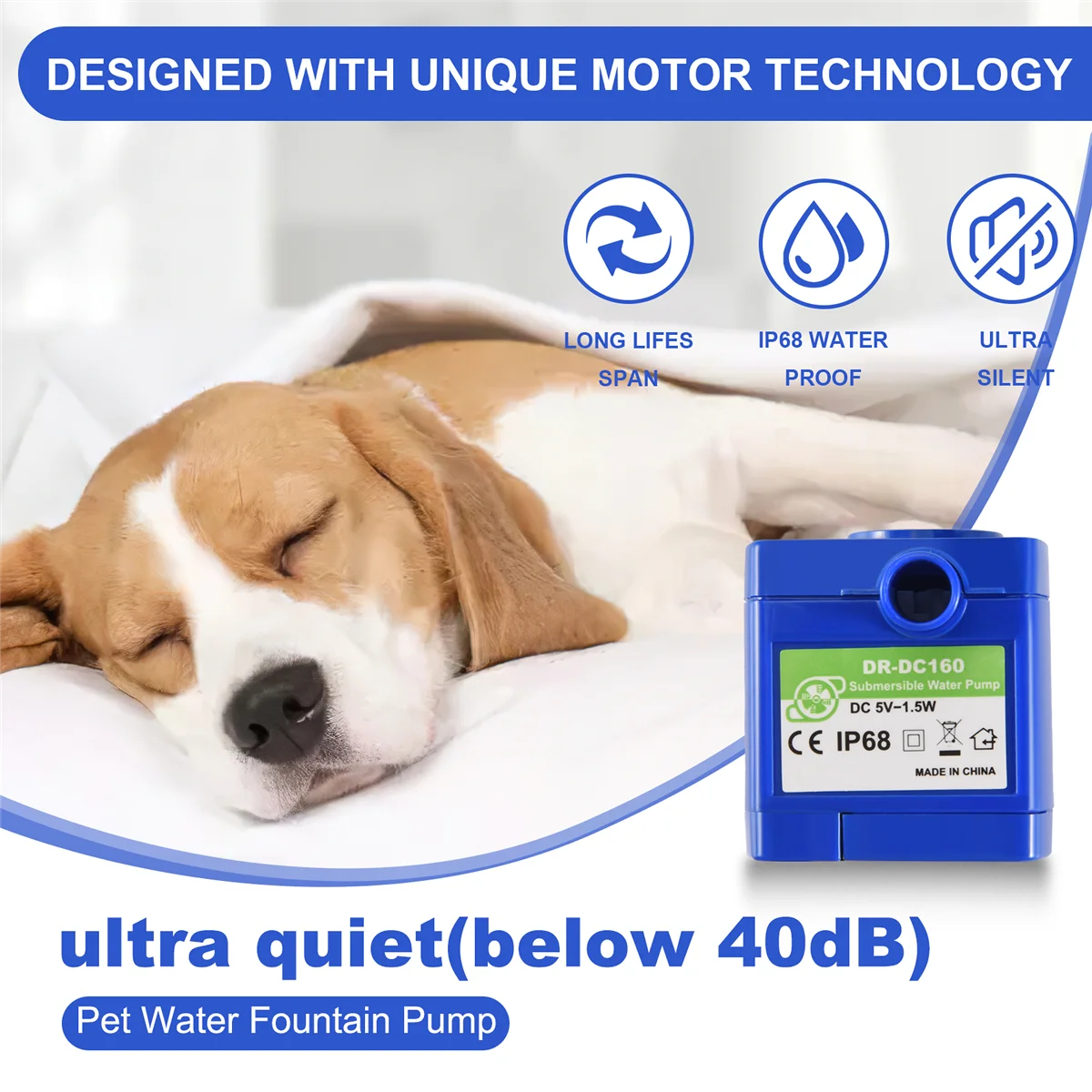 Насос для водяного фонтана кошек насос домашних животных сменный двигатель