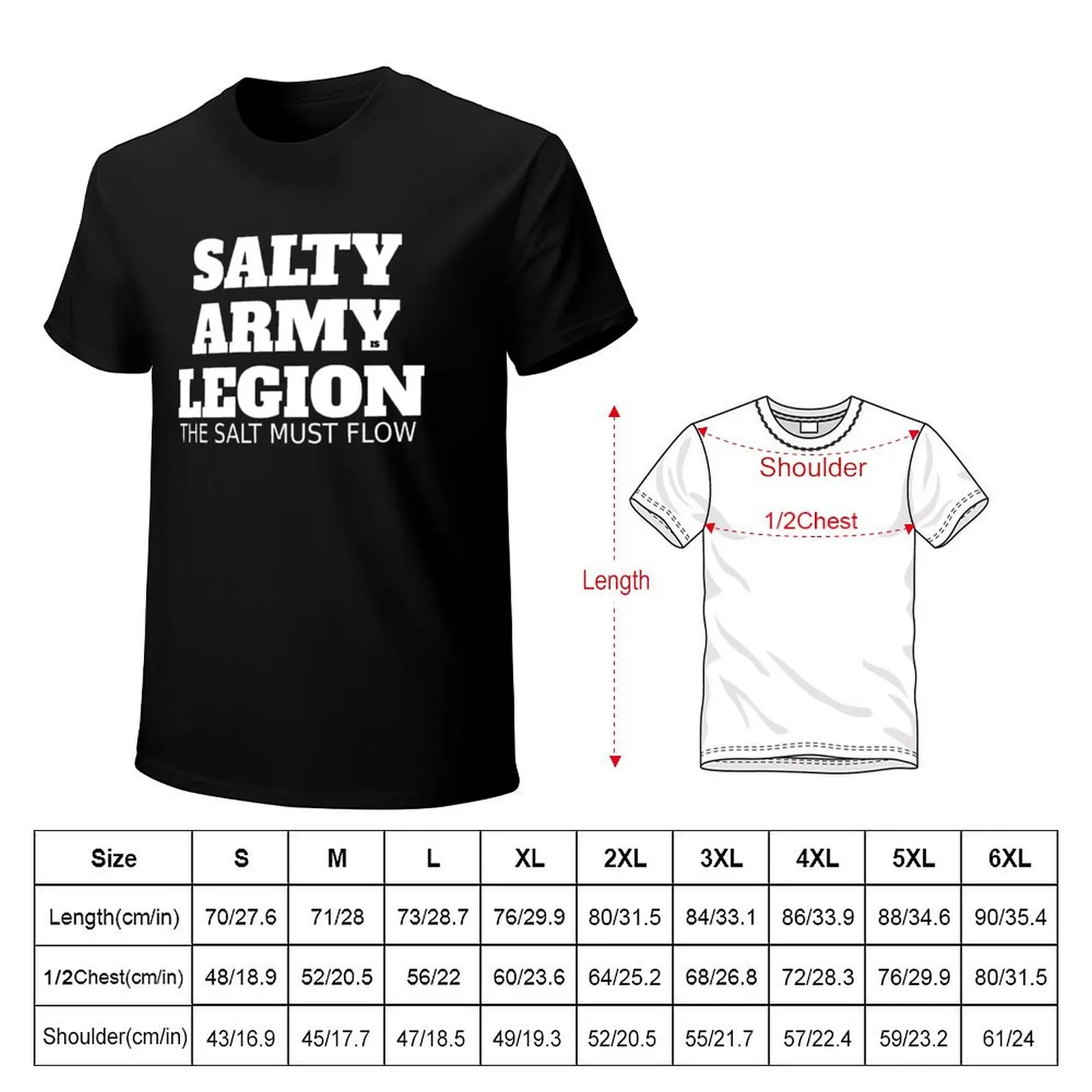 Футболка SALTY ARMY IS LEGION The Salt Must Flow персонализированные летние футболки 2024