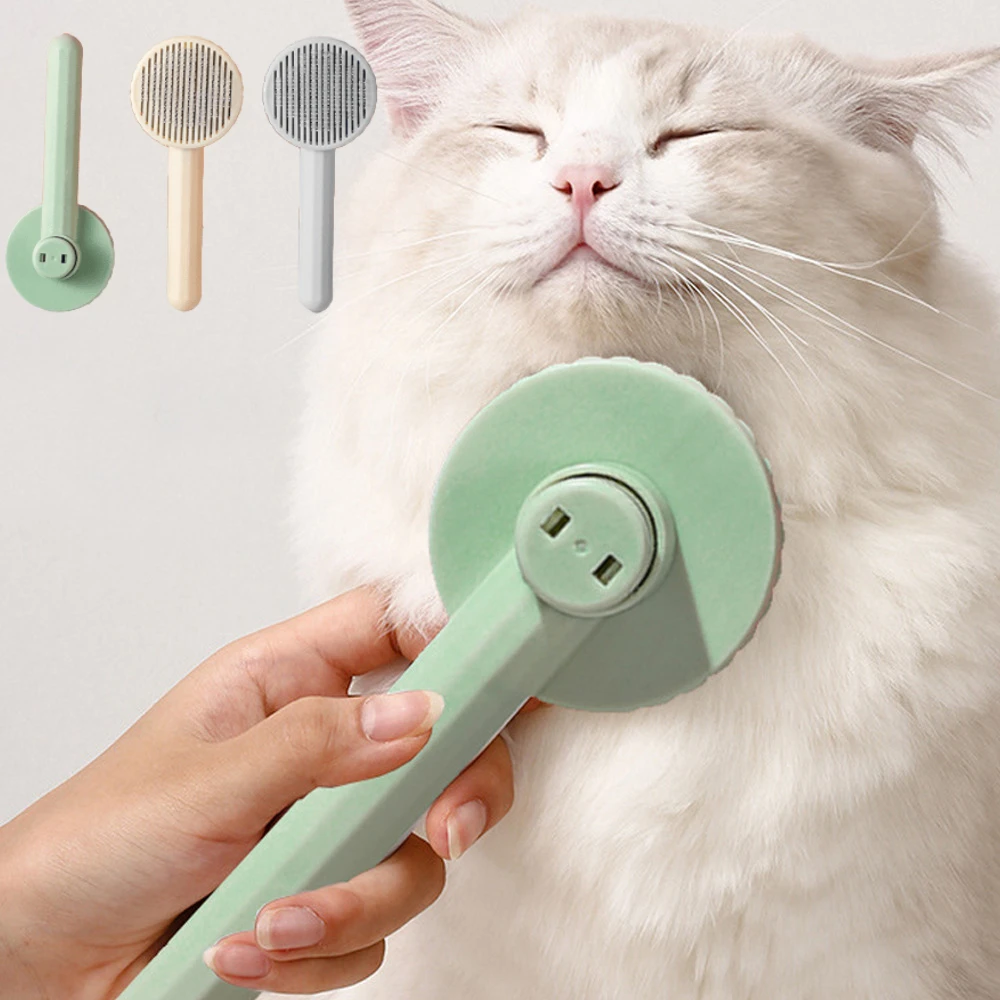

Pet Cat Brush Cat Comb Cats Self Cleaning Slicker Brush Remove Hair Grooming Brush For Dog Massages Pets Comb Cat Accessories