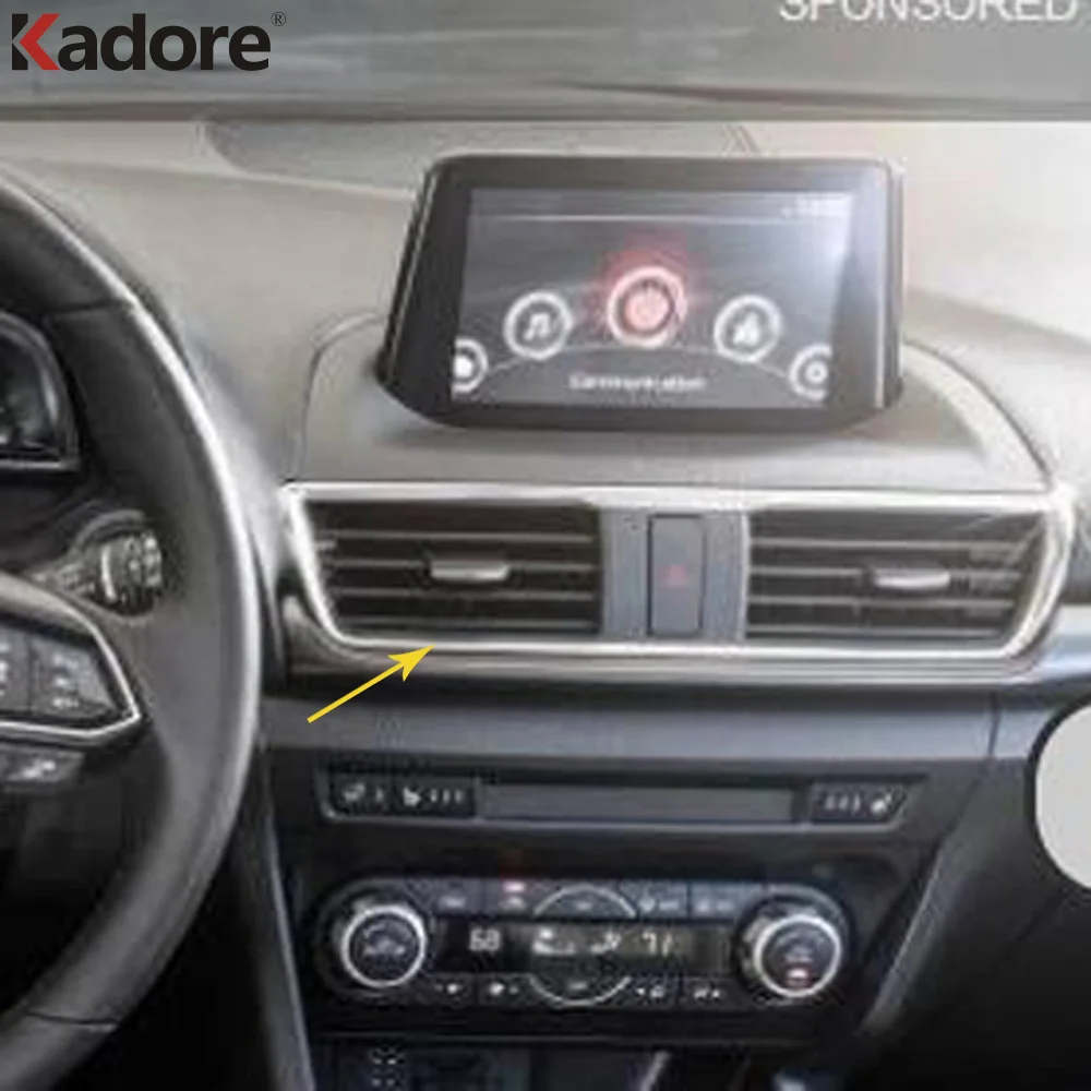 

Матовый предупредительный светильник ель для Mazda 3 M3 Axela 2017 2018 ABS, декоративная панель для вентиляционной решетки кондиционера